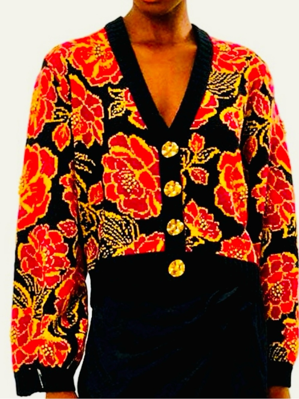 Farm Rio Shiny Chita Knit Cardigan - XL - Brand New With Tags